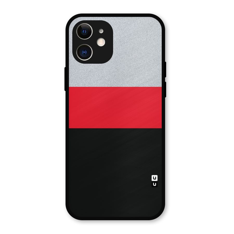 Cool Melange Stripe Metal Back Case for iPhone 12