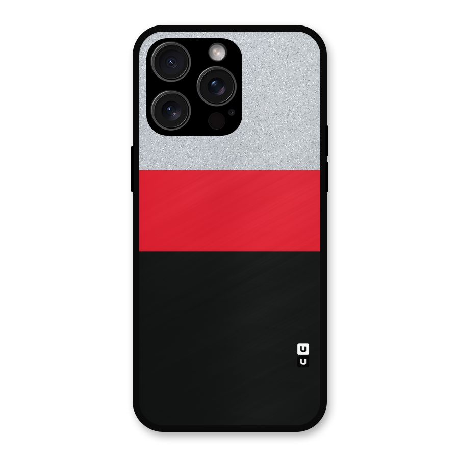 Cool Melange Stripe Metal Back Case for iPhone 15 Pro Max