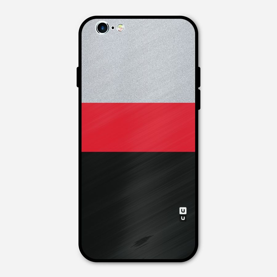 Cool Melange Stripe Metal Back Case for iPhone 6 6s