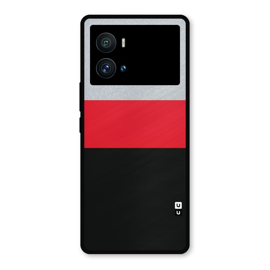Cool Melange Stripe Metal Back Case for iQOO 9 Pro