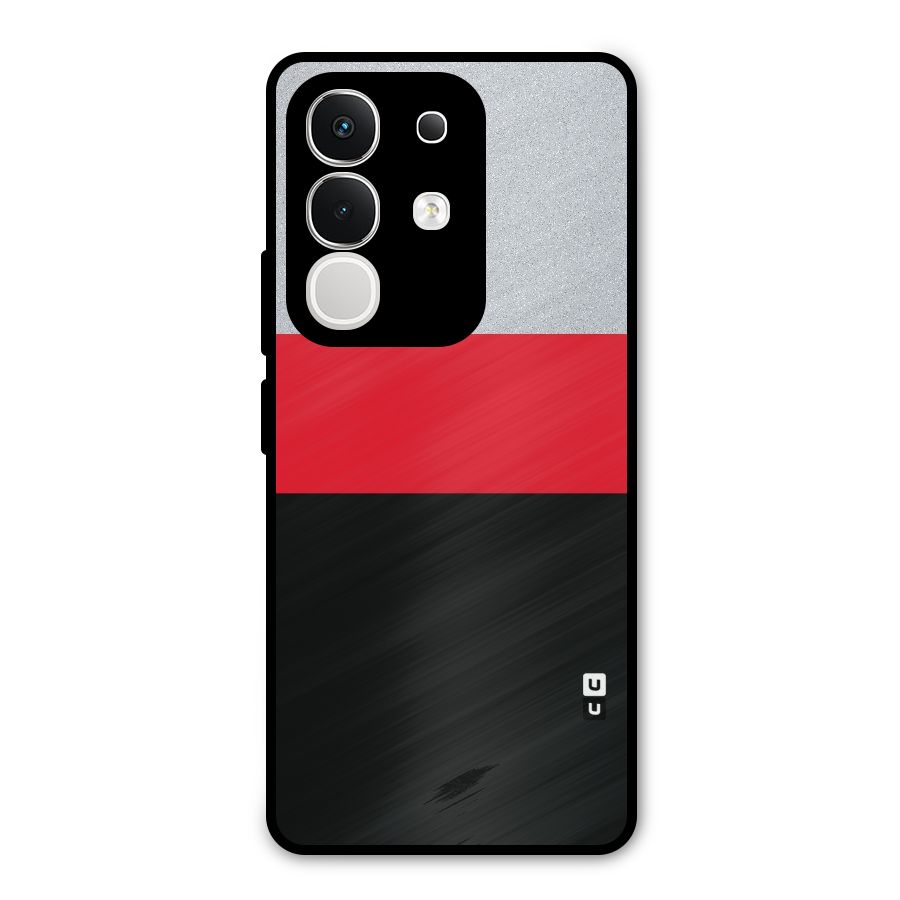 Cool Melange Stripe Metal Back Case for iQOO Z10x