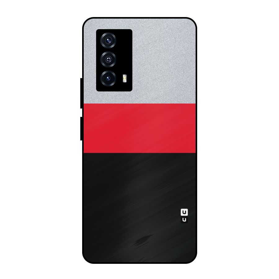 Cool Melange Stripe Metal Back Case for iQOO Z5
