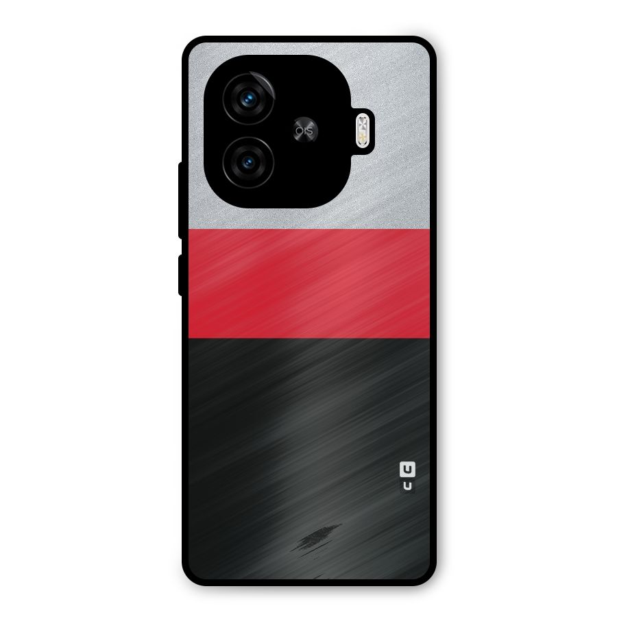 Cool Melange Stripe Metal Back Case for iQOO Z9 Turbo
