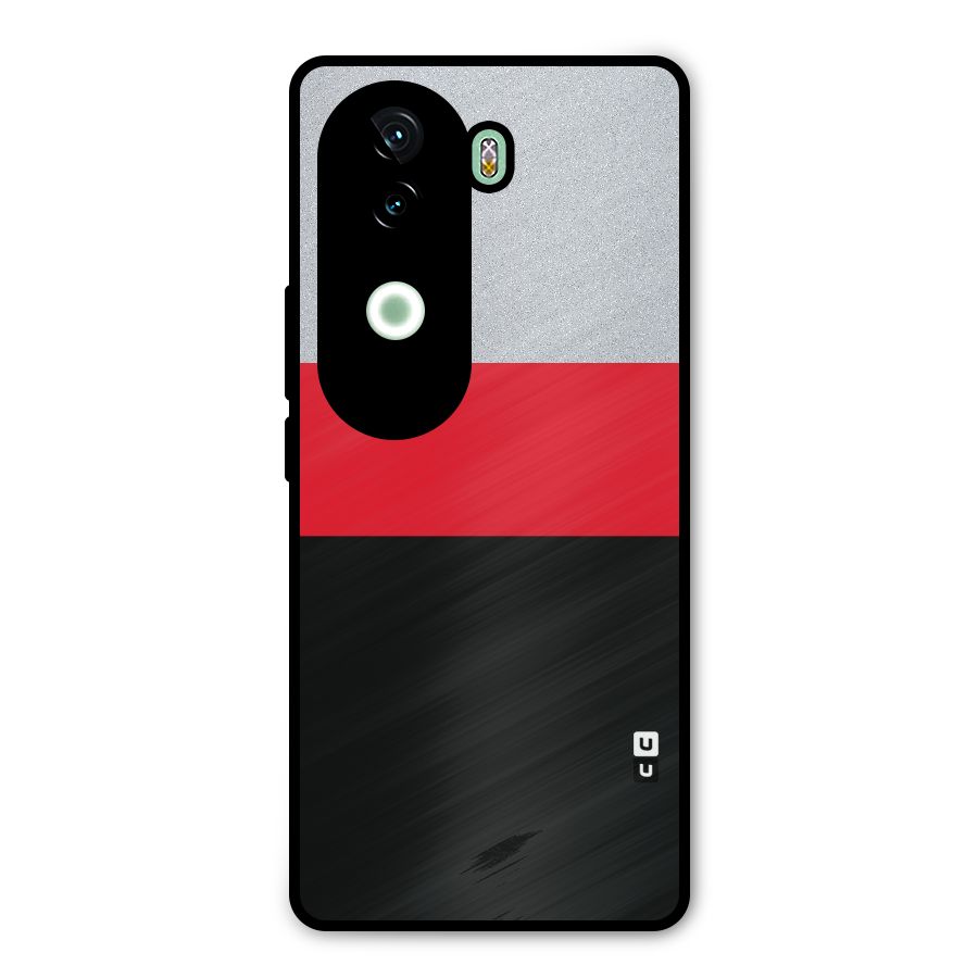 Cool Melange Stripe Metal Back Case for iQOO Z9s