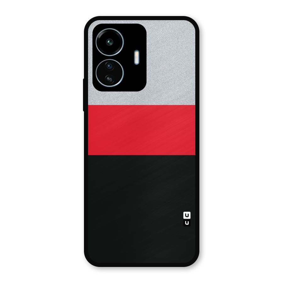 Cool Melange Stripe Metal Back Case for vivo iQOO Z6 Lite 5G