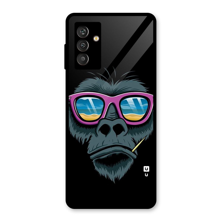 Cool Monkey Beach Sunglasses Glass Back Case for Galaxy M13