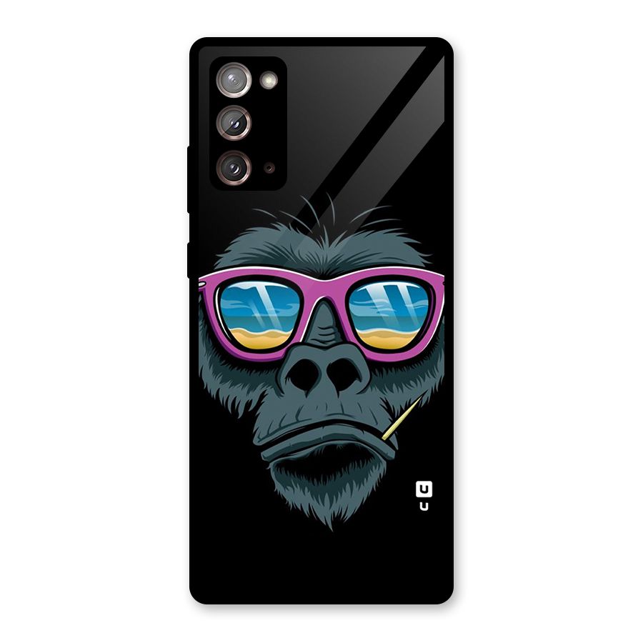 Cool Monkey Beach Sunglasses Glass Back Case for Galaxy Note 20