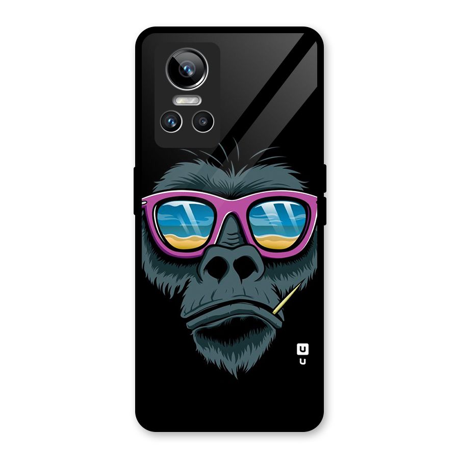 Cool Monkey Beach Sunglasses Glass Back Case for Realme GT Neo 3