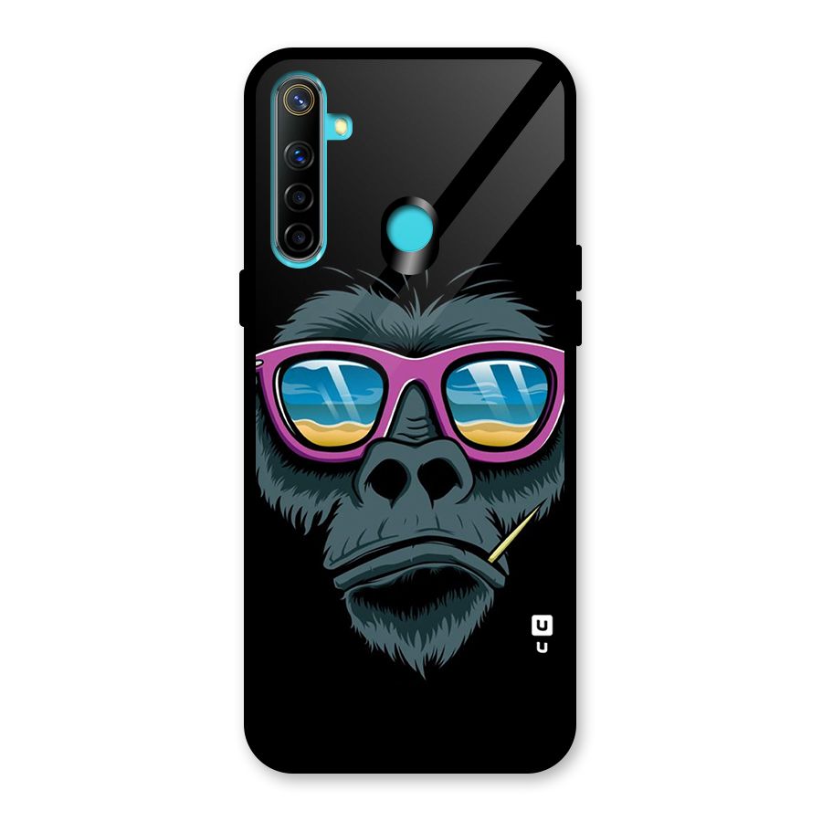 Cool Monkey Beach Sunglasses Glass Back Case for Realme Narzo 10