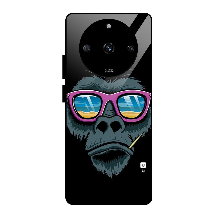 Cool Monkey Beach Sunglasses Glass Back Case for Realme Narzo 60 5G