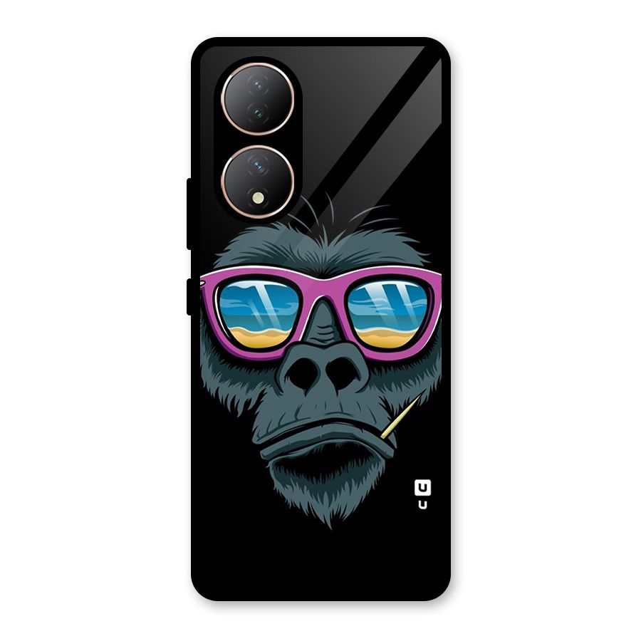 Cool Monkey Beach Sunglasses Glass Back Case for Vivo Y100A