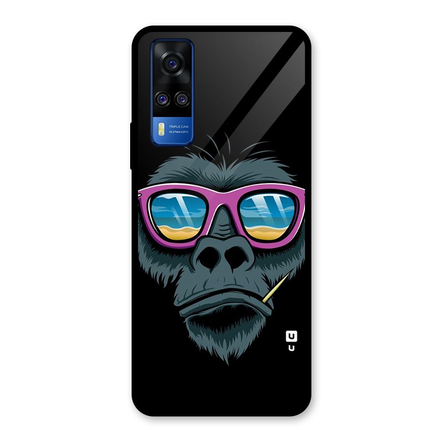 Cool Monkey Beach Sunglasses Glass Back Case for Vivo Y31