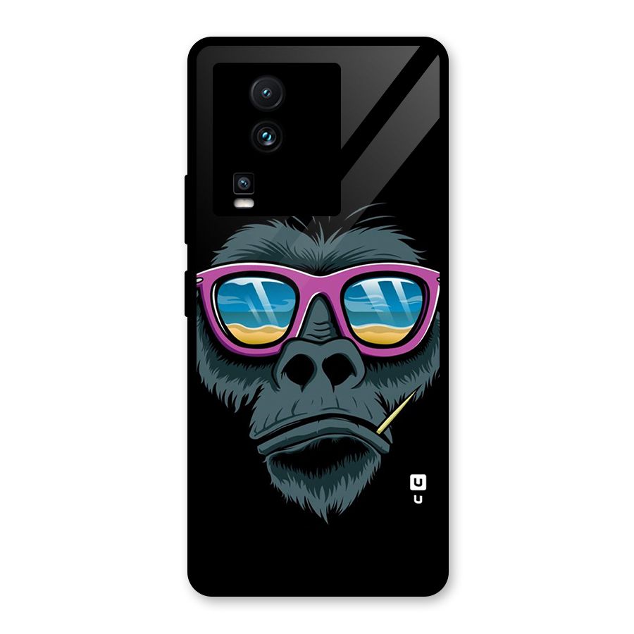 Cool Monkey Beach Sunglasses Glass Back Case for Vivo iQOO Neo 7 Pro