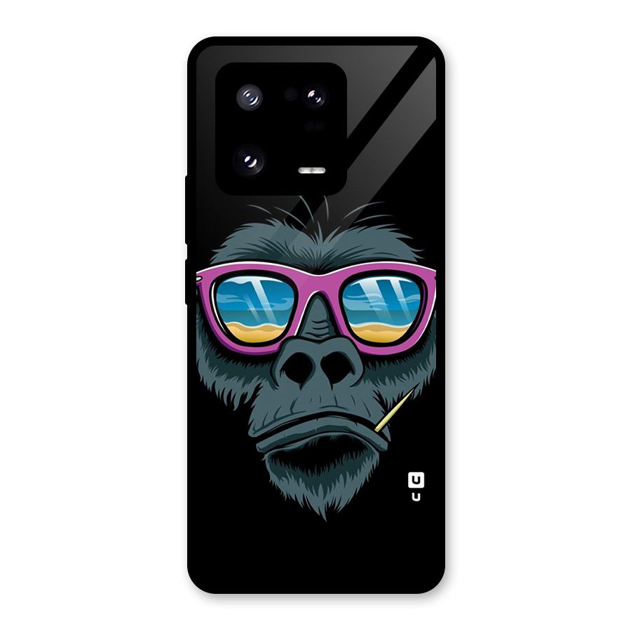 Cool Monkey Beach Sunglasses Glass Back Case for Xiaomi 13 Pro