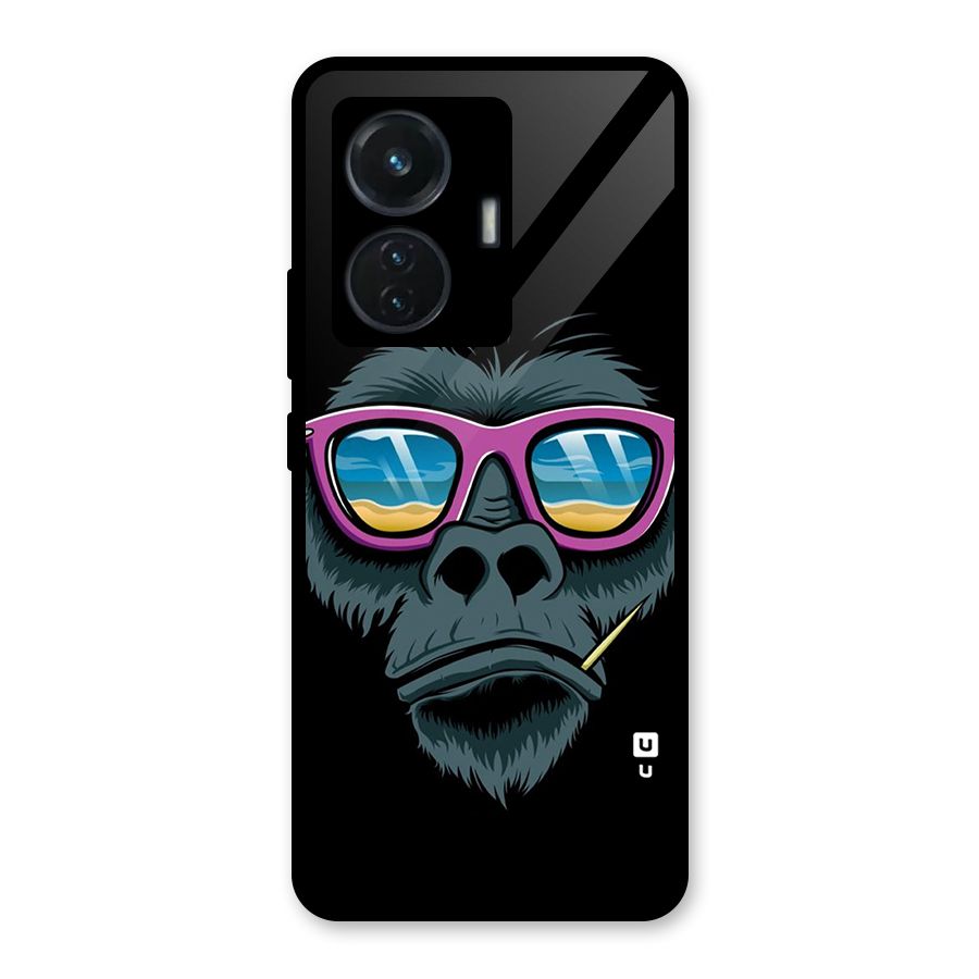 Cool Monkey Beach Sunglasses Glass Back Case for iQOO Z6 44W