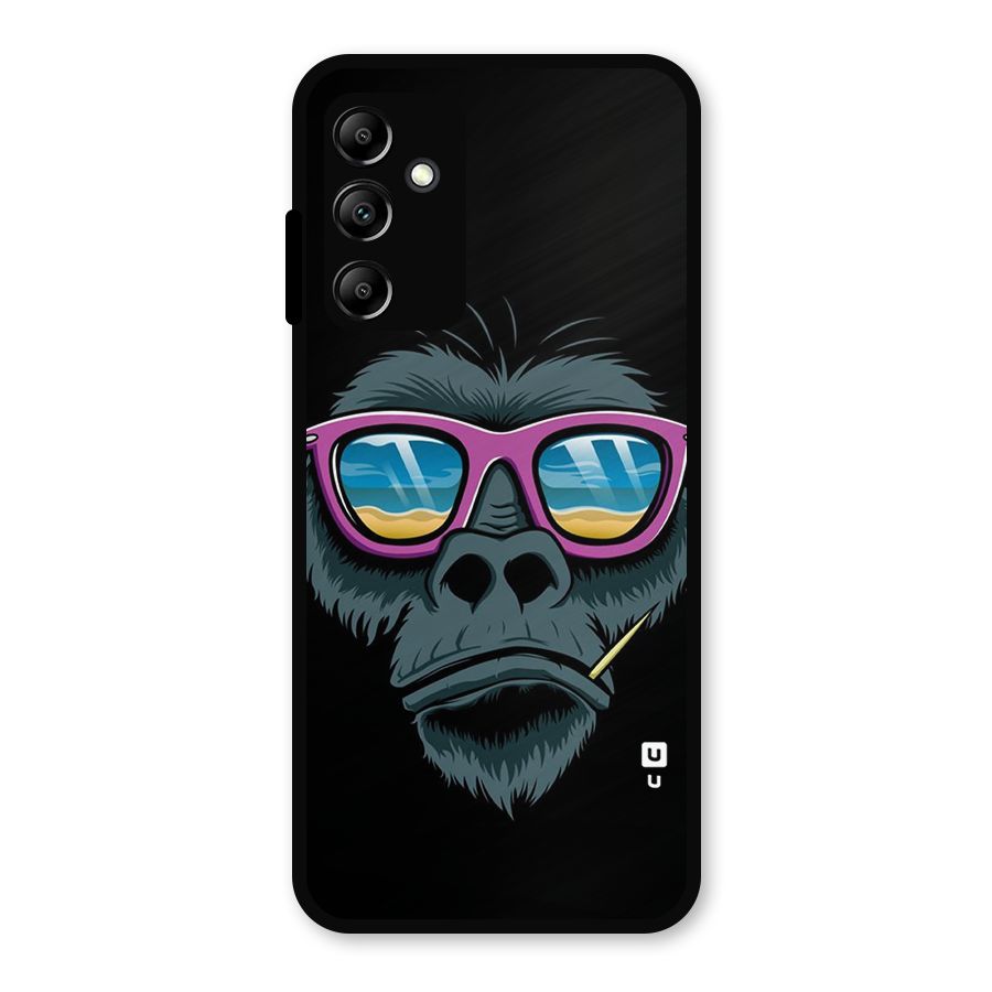 Cool Monkey Beach Sunglasses Metal Back Case for Galaxy A14 5G