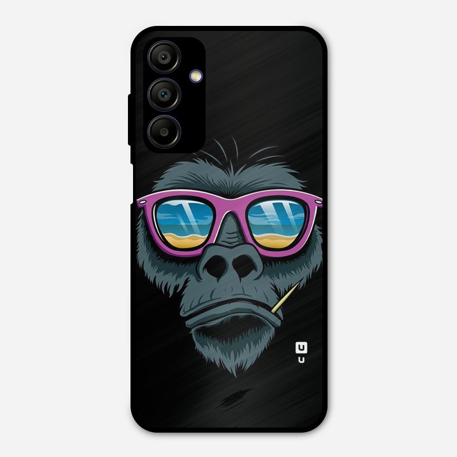Cool Monkey Beach Sunglasses Metal Back Case for Galaxy A15 5G