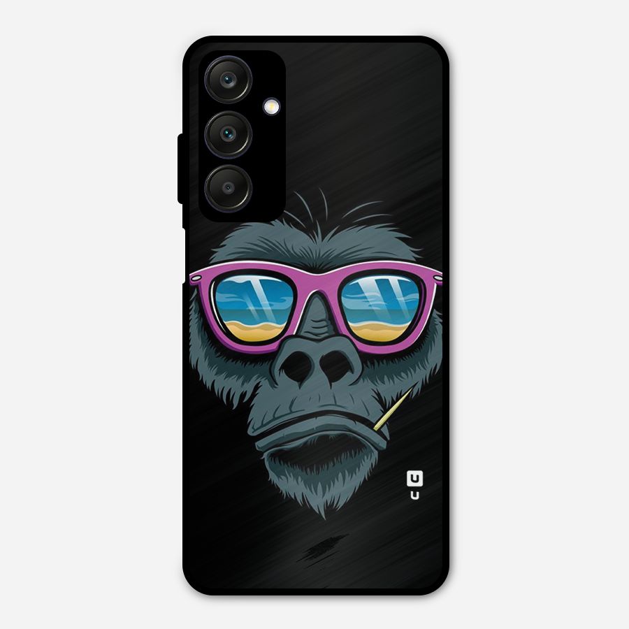 Cool Monkey Beach Sunglasses Metal Back Case for Galaxy A25 5G
