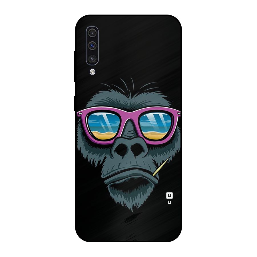 Cool Monkey Beach Sunglasses Metal Back Case for Galaxy A30s