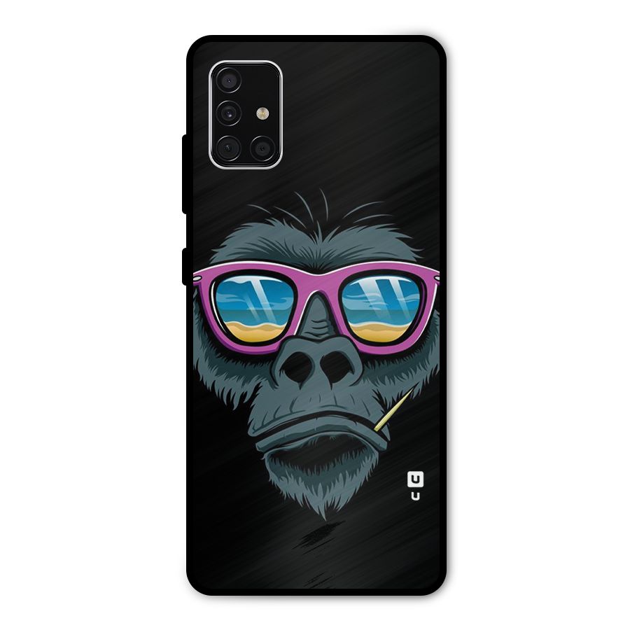 Cool Monkey Beach Sunglasses Metal Back Case for Galaxy A51