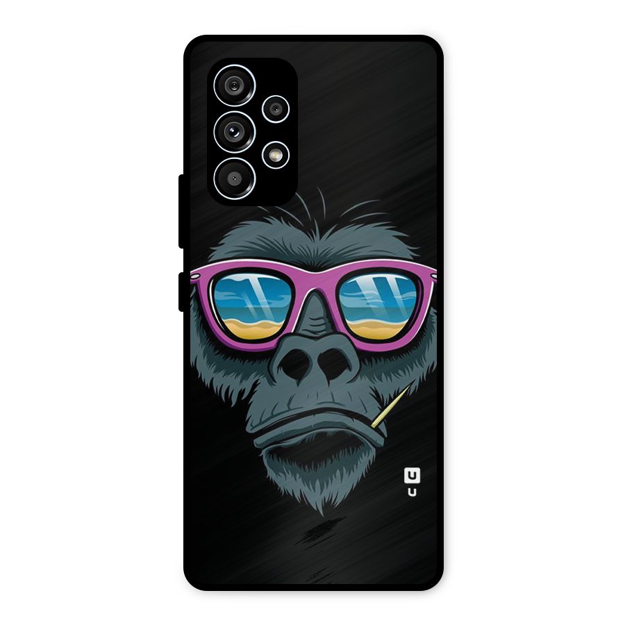 Cool Monkey Beach Sunglasses Metal Back Case for Galaxy A53 5G
