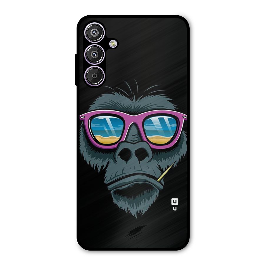 Cool Monkey Beach Sunglasses Metal Back Case for Galaxy M15