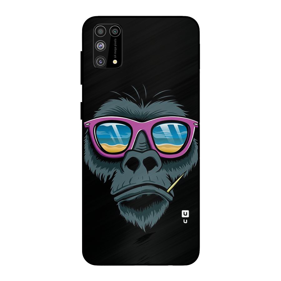 Cool Monkey Beach Sunglasses Metal Back Case for Galaxy M31