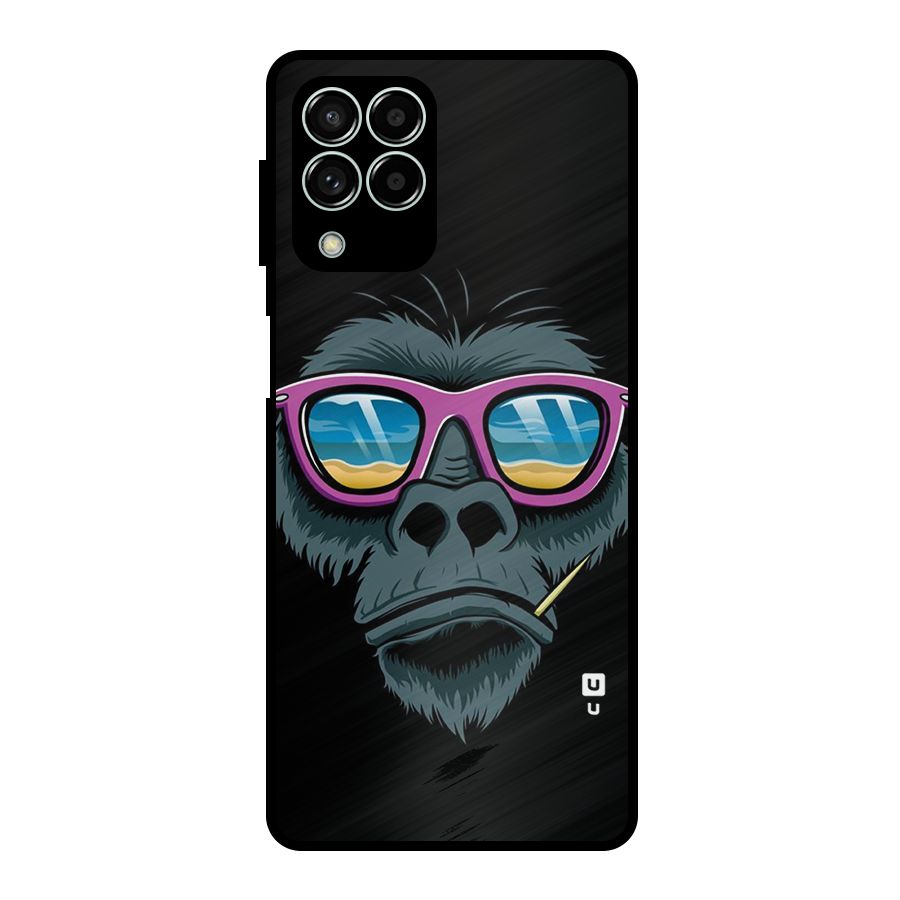 Cool Monkey Beach Sunglasses Metal Back Case for Galaxy M33