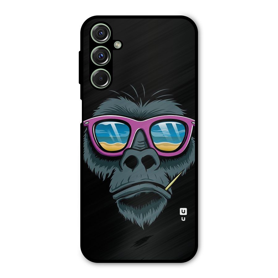 Cool Monkey Beach Sunglasses Metal Back Case for Galaxy M34
