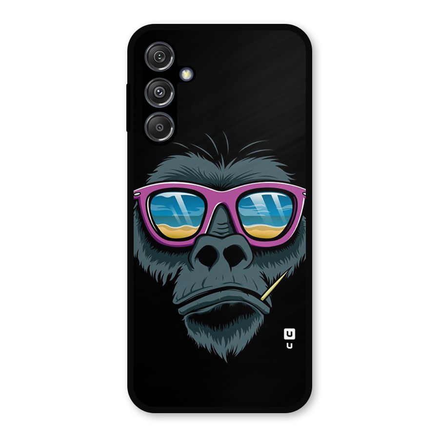 Cool Monkey Beach Sunglasses Metal Back Case for Galaxy M34 5G