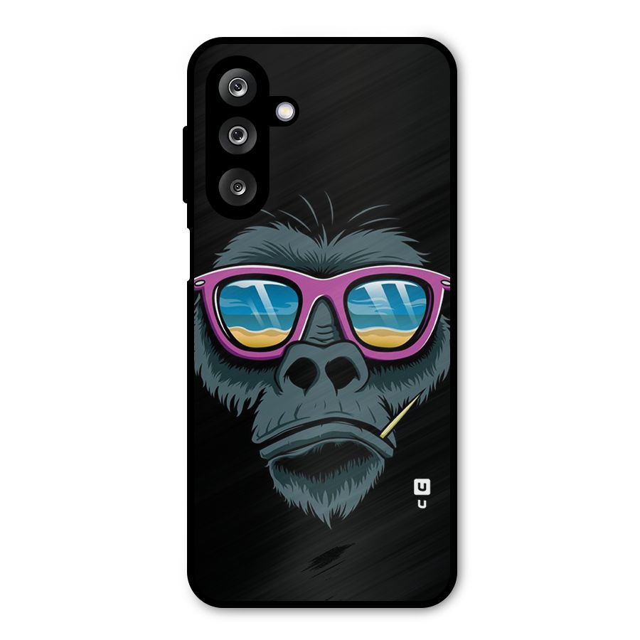 Cool Monkey Beach Sunglasses Metal Back Case for Galaxy M36
