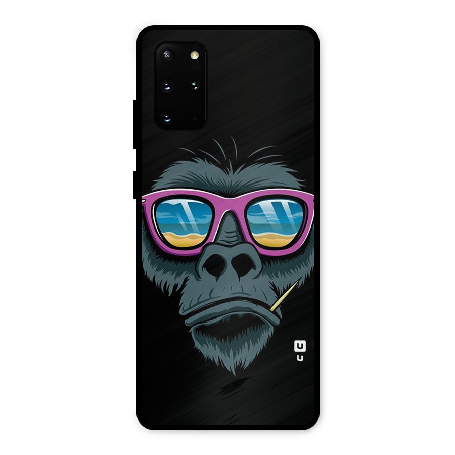Cool Monkey Beach Sunglasses Metal Back Case for Galaxy S20 Plus