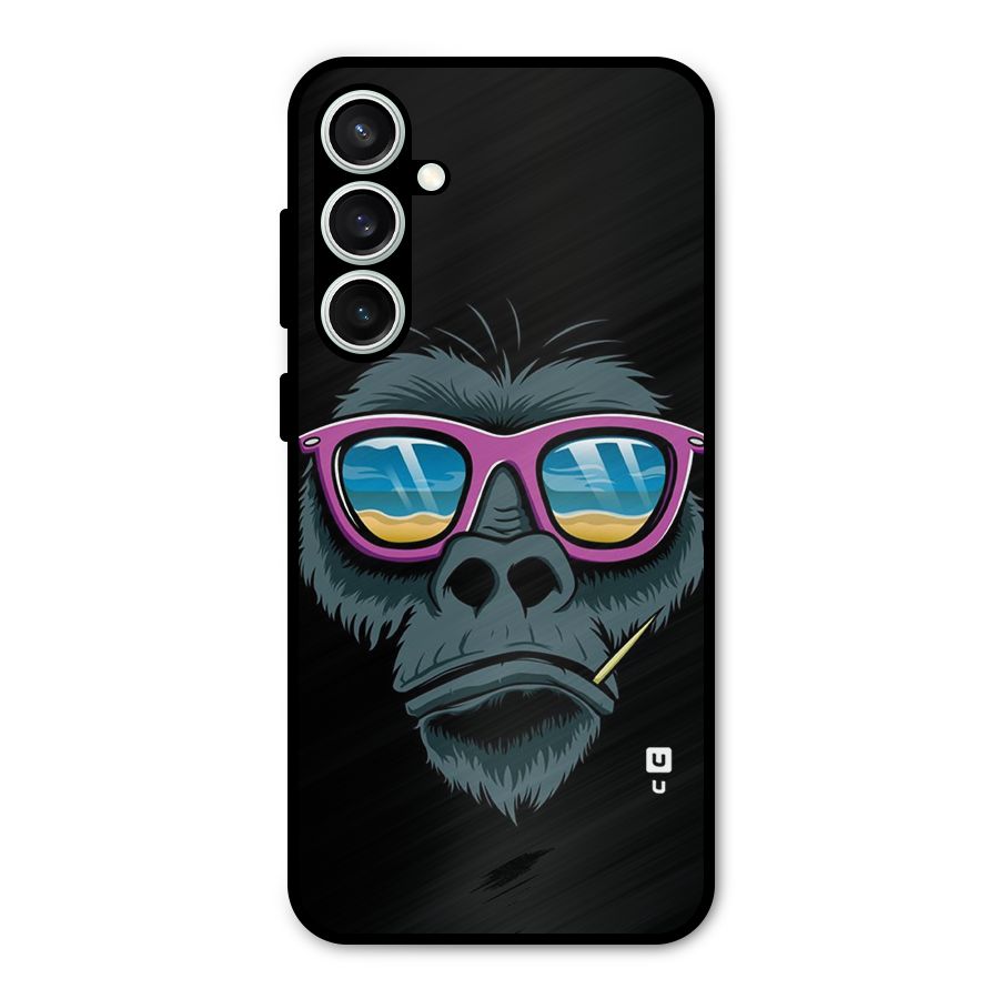 Cool Monkey Beach Sunglasses Metal Back Case for Galaxy S23 FE