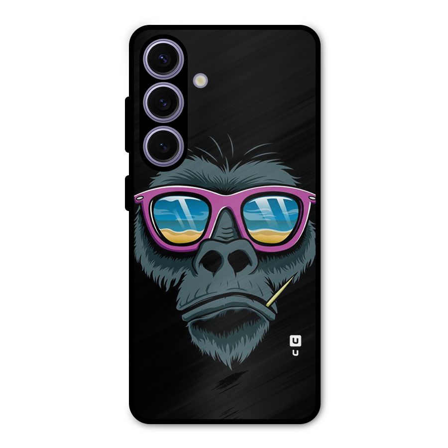 Cool Monkey Beach Sunglasses Metal Back Case for Galaxy S24