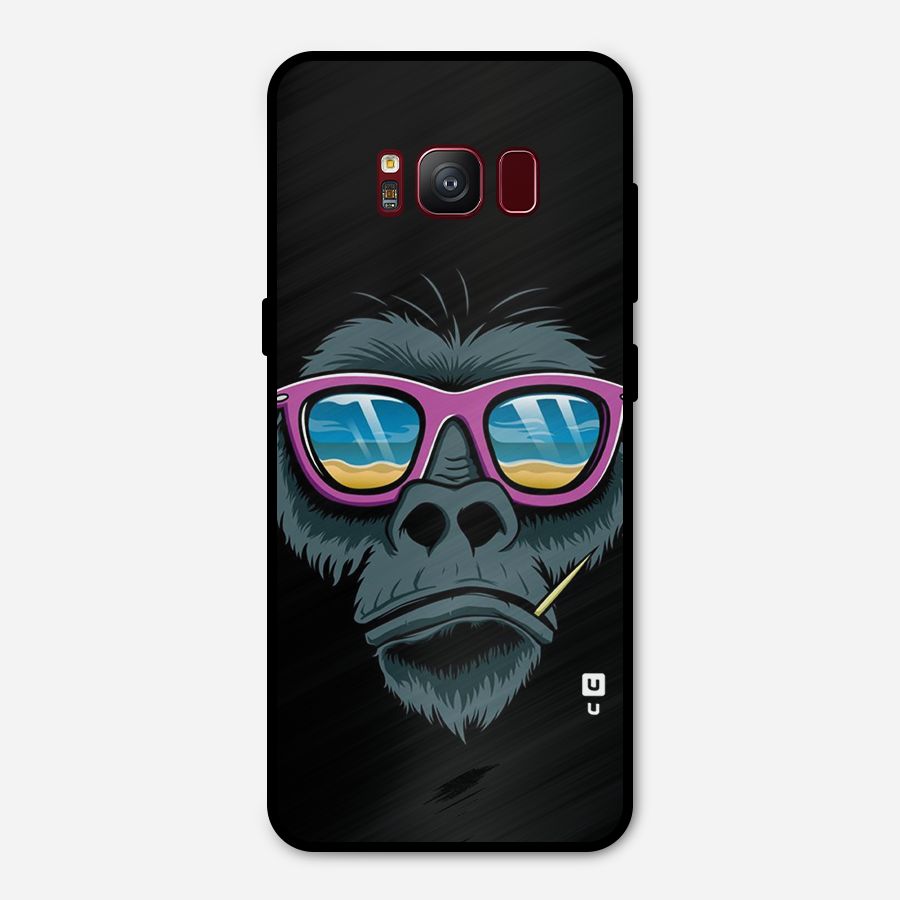 Cool Monkey Beach Sunglasses Metal Back Case for Galaxy S8