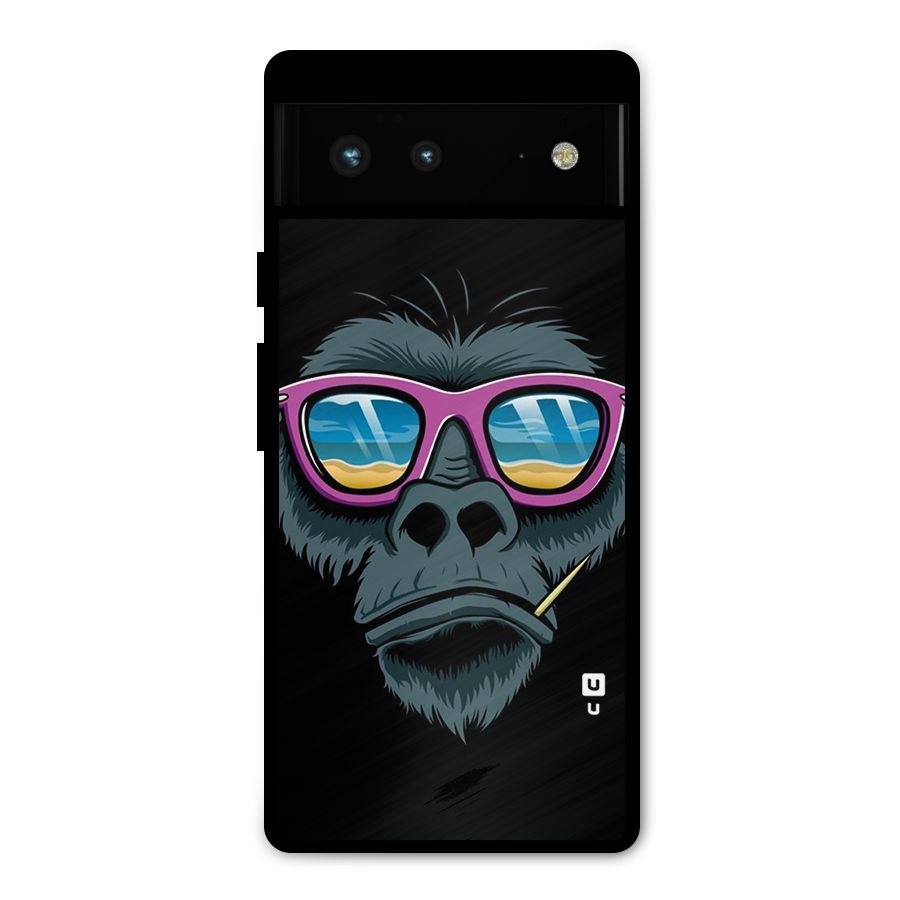 Cool Monkey Beach Sunglasses Metal Back Case for Google Pixel 6