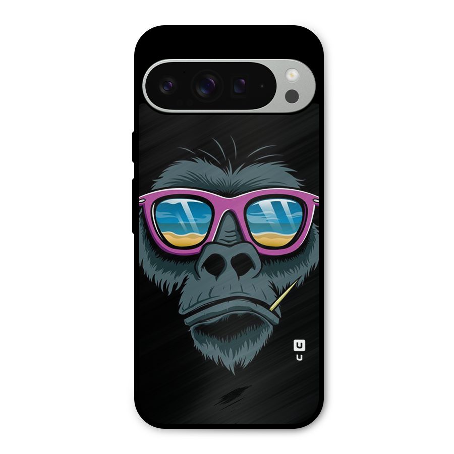 Cool Monkey Beach Sunglasses Metal Back Case for Google Pixel 9 Pro XL
