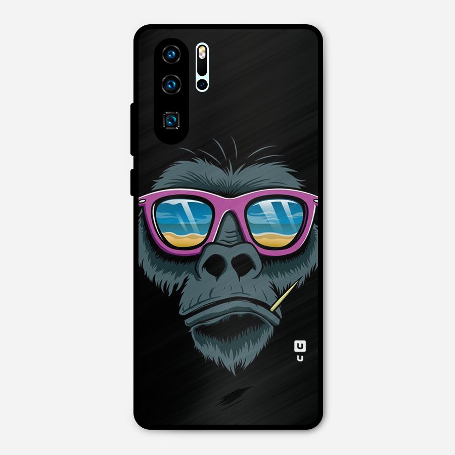 Cool Monkey Beach Sunglasses Metal Back Case for Huawei P30 Pro