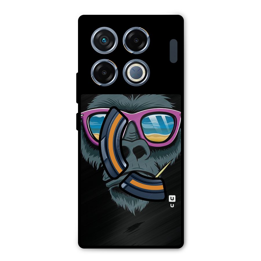 Cool Monkey Beach Sunglasses Metal Back Case for Infinix GT 20 Pro