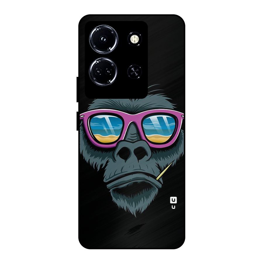 Cool Monkey Beach Sunglasses Metal Back Case for Infinix Note 30 5G