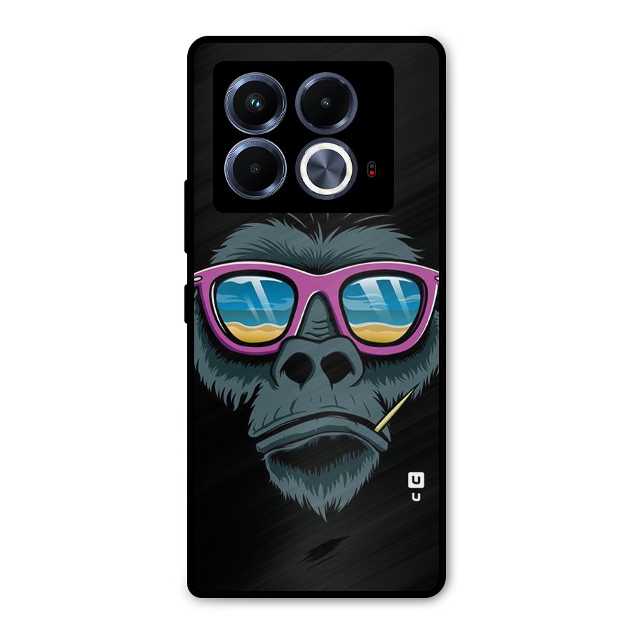 Cool Monkey Beach Sunglasses Metal Back Case for Infinix Note 40 5G