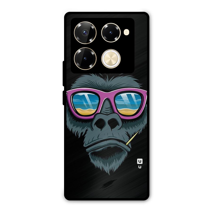Cool Monkey Beach Sunglasses Metal Back Case for Infinix Note 40 Pro Plus