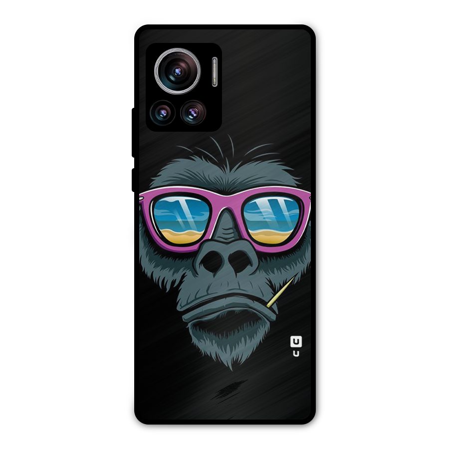 Cool Monkey Beach Sunglasses Metal Back Case for Motorola Edge 30 Ultra