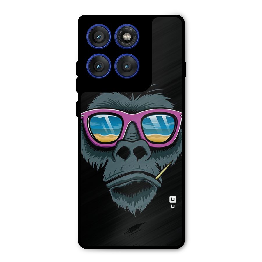 Cool Monkey Beach Sunglasses Metal Back Case for Motorola Edge 60 Pro