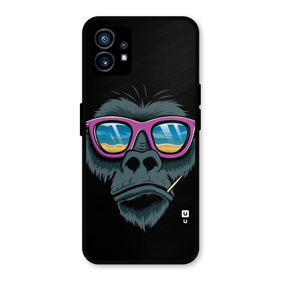 Cool Monkey Beach Sunglasses Metal Back Case for Nothing Phone 1