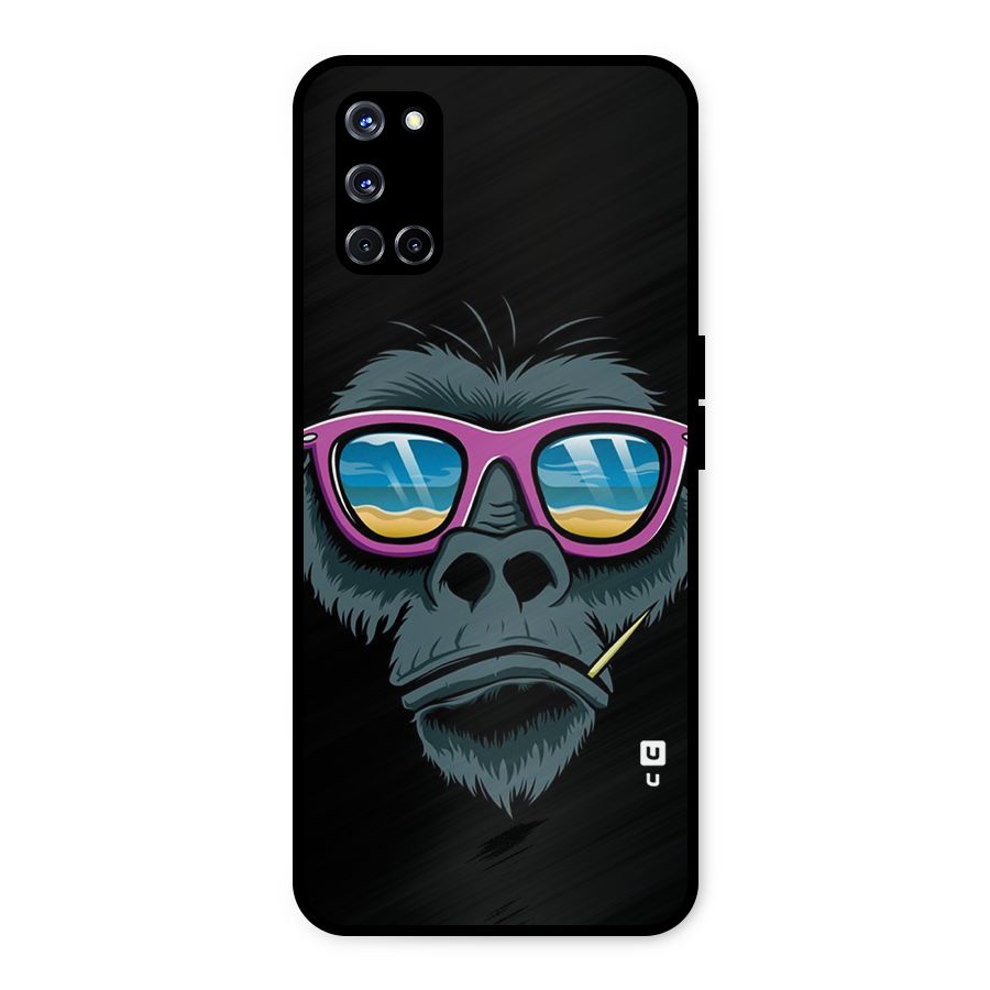 Cool Monkey Beach Sunglasses Metal Back Case for Oppo A52