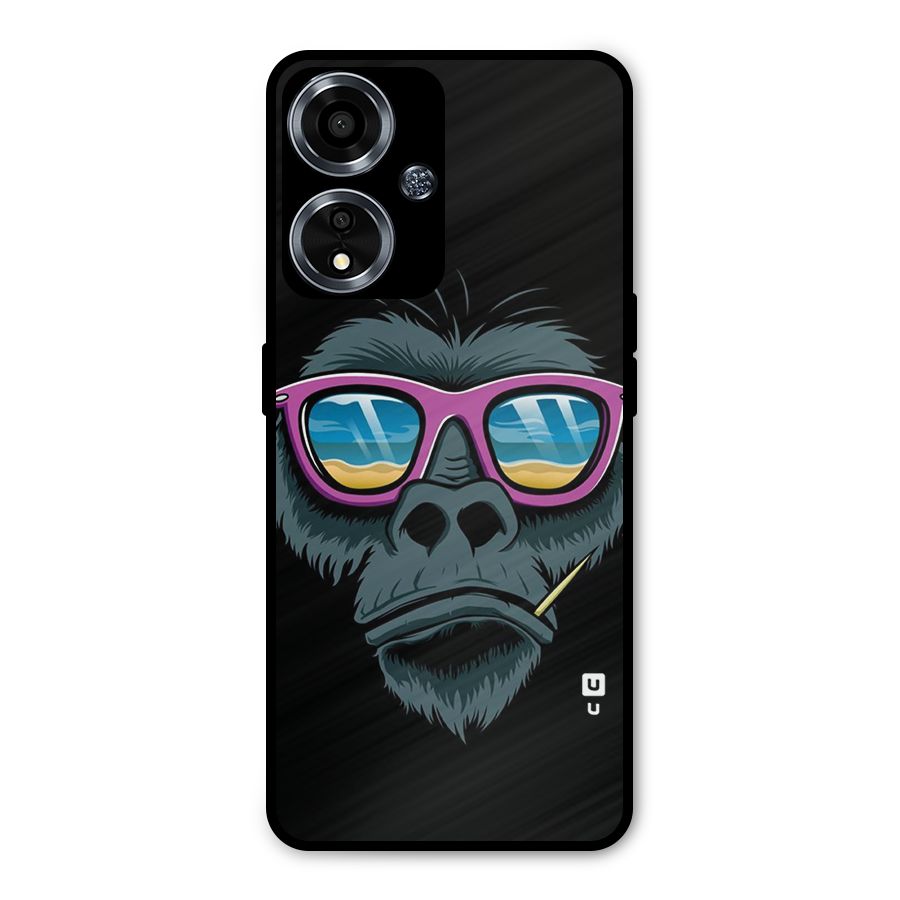 Cool Monkey Beach Sunglasses Metal Back Case for Oppo A59