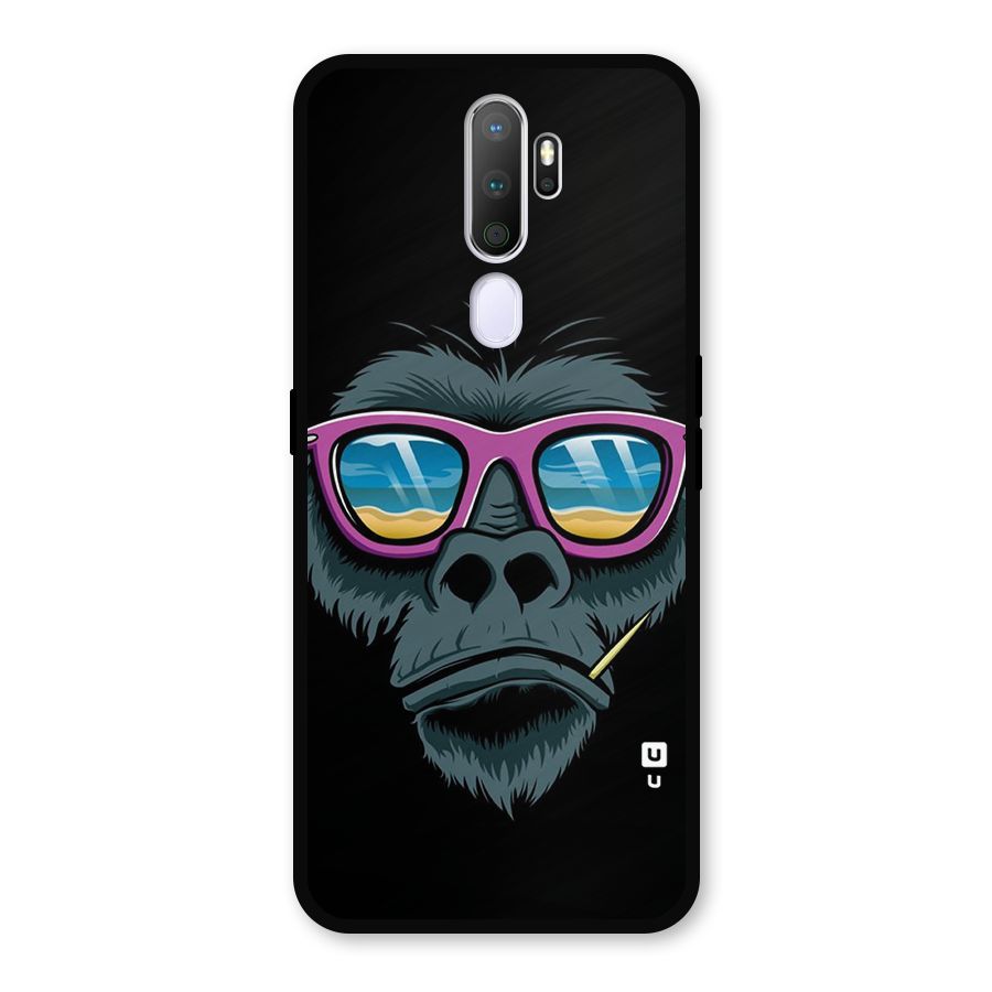 Cool Monkey Beach Sunglasses Metal Back Case for Oppo A9 (2020)