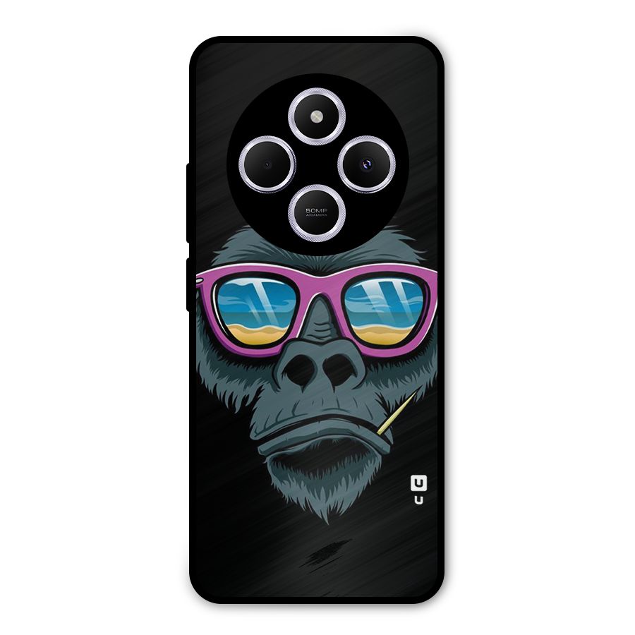 Cool Monkey Beach Sunglasses Metal Back Case for Poco C75 5G