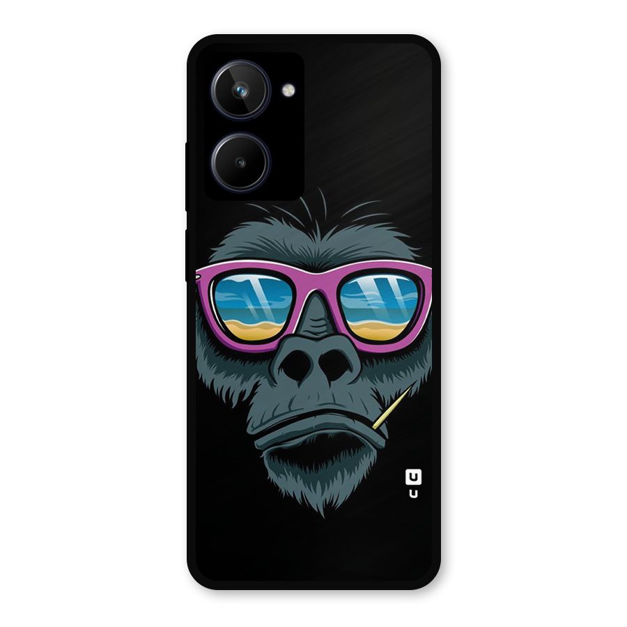 Cool Monkey Beach Sunglasses Metal Back Case for Realme 10